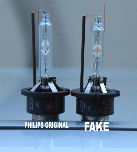 Fake VS Original Philips D2S HID Bulb